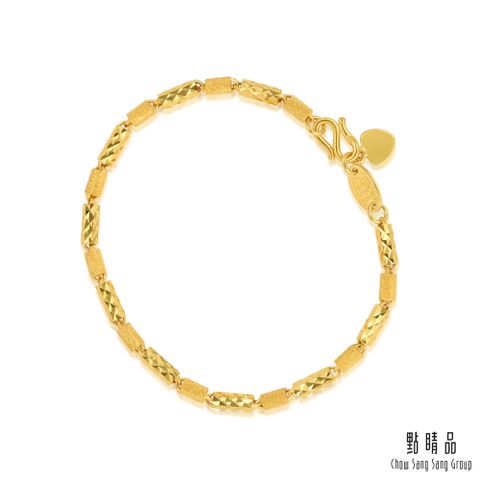 Chow Sang Sang Group 點睛品 竹節刻花 黃金手鍊_計價黃金