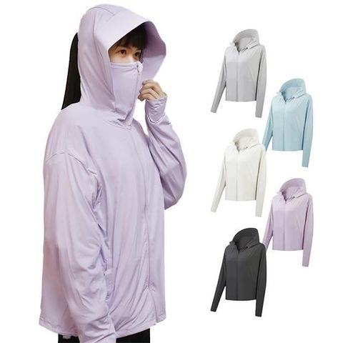 【Homey】冰絲涼感防曬面罩長袖防曬衣外套