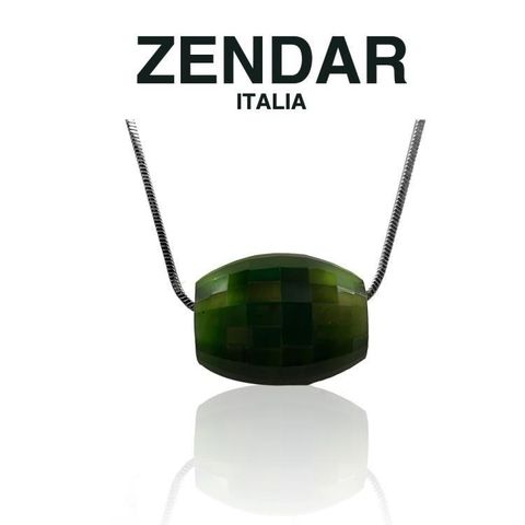 【南紡購物中心】 ZENDAR 年度設計師款碧玉Barrel I 項鍊 16mm(Z6003)