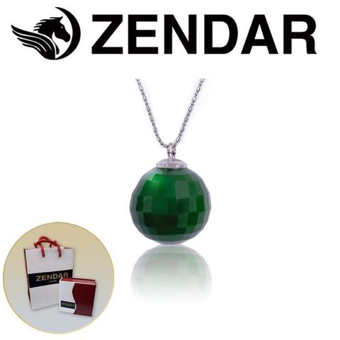 【南紡購物中心】 ZENDAR 年度設計師款碧玉Disco Ball 項鍊 16mm(Z6002)
