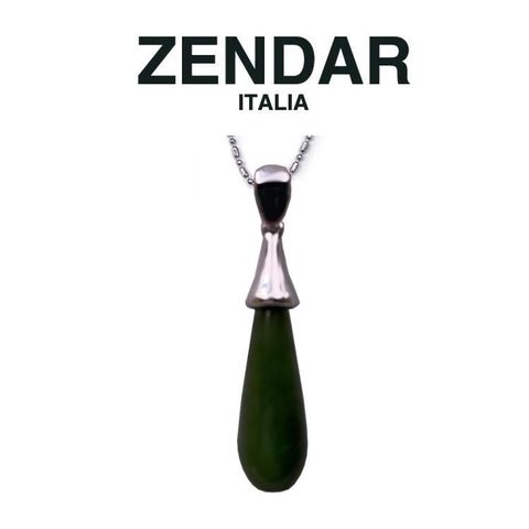【南紡購物中心】 ZENDAR 年度設計師款碧玉Aqua項鍊(Z6005)