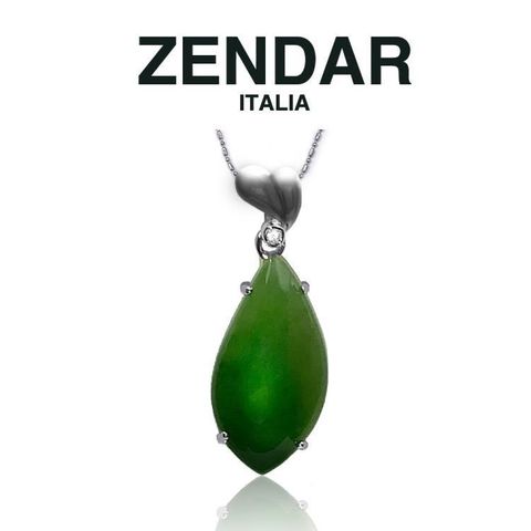 【南紡購物中心】 ZENDAR 年度設計師款碧玉項鍊 Shiny Heart (Z6020)