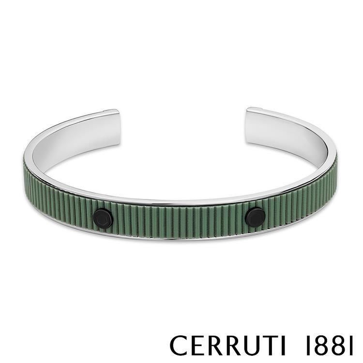 Cerruti 1881 【南紡購物中心】 限量2折 經典不鏽鋼皮革手環 全新專櫃展示品(CB3402)