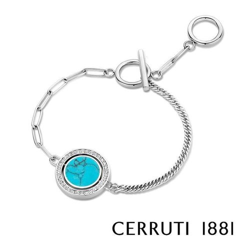 Cerruti 1881 【南紡購物中心】 限量2折 經典TURQUOISE手鍊 全新專櫃展示品(CN0101)