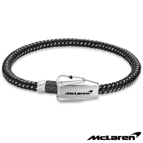 【南紡購物中心】 McLaren 限量2折 頂級英國超跑不銹鋼真皮手環 全新專櫃展示品(MG0204)