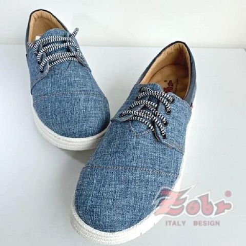 【南紡購物中心】 ZOBR路豹 休閒氣墊男鞋(水藍牛仔) L151