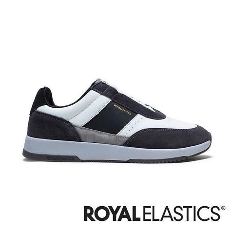 ROYAL ELASTICS CROWN LUX 黑白真皮運動休閒鞋 (男) 07543-098