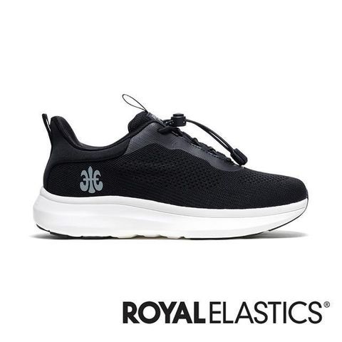 ROYAL ELASTICS Comfy 黑色飛織運動休閒鞋 (男) 07943-999