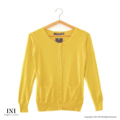 【南紡購物中心】 【INI】四季可穿、舒適實穿針織外套．土黃色