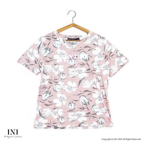 【南紡購物中心】 【INI】好感版型、好感設計花漾上衣．粉色