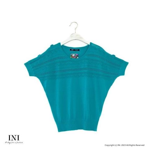【南紡購物中心】 【INI】優雅質感、專櫃時尚針織上衣．綠色