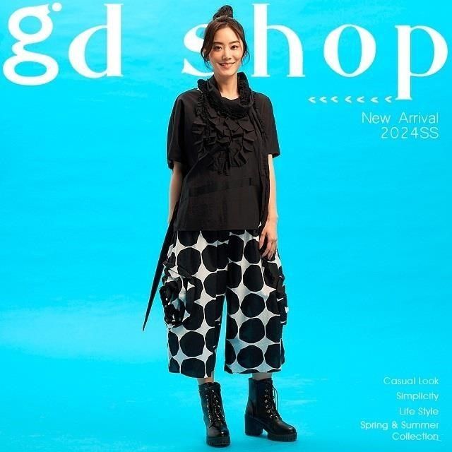  【南紡購物中心】 【gd shop】層次黑貼片潮流上衣 1411030