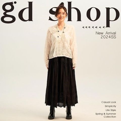 【南紡購物中心】 【gd shop】微性感透膚蕾絲優雅襯衫 1411505