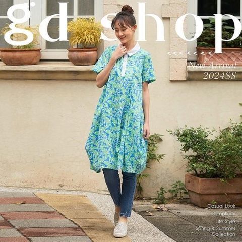 【南紡購物中心】 【gd shop】波希米亞湖水綠圖騰洋裝 1415022