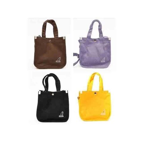 ~雪黛屋~KANGOL 手提包中容量100%純棉防水帆布手提肩背斜側背附活動型可調整長背帶