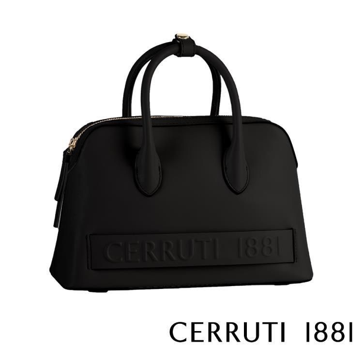 Cerruti 1881 【南紡購物中心】 限量2折 頂級義大利小牛皮手提包 全新專櫃展示品(黑色 CEBA04263M)