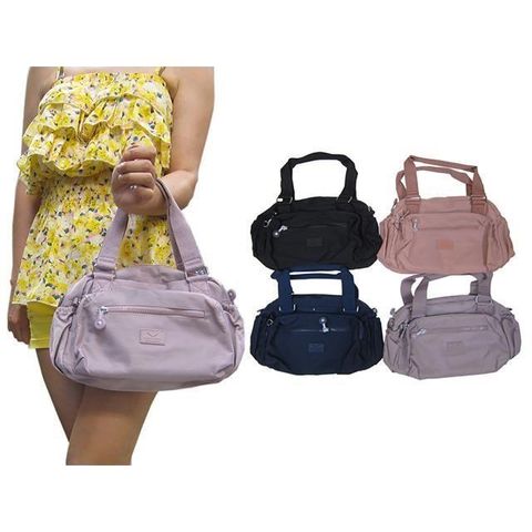 MARTINCOCK 手提包中容量主袋+外袋共四層尼龍布附長背帶耐用大齒拉鍊