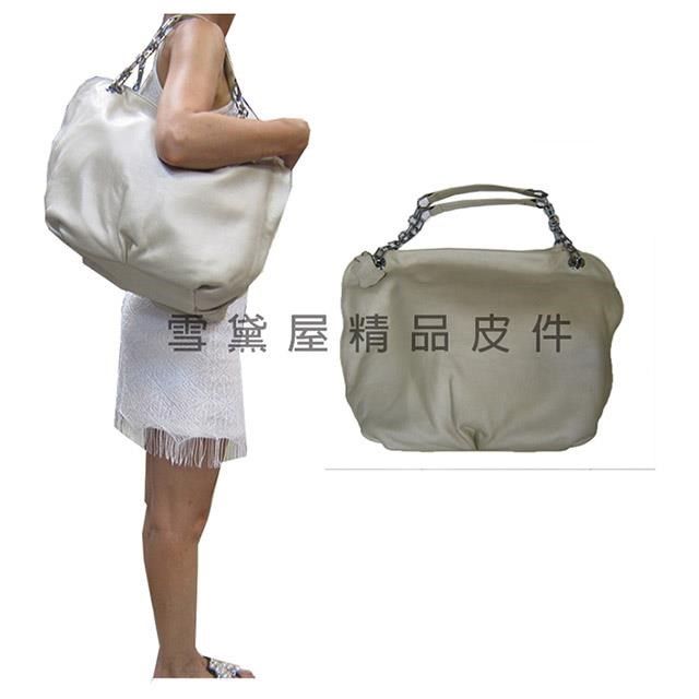 雪黛屋 【南紡購物中心】 ITALI DUCK 水餃包超大容量可A4資夾內二隔層台灣製造100%進口軟質牛皮革