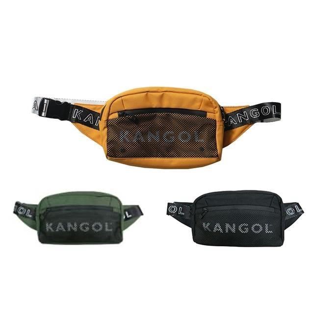 KANGOL 【南紡購物中心】  腰包大容量腰背斜側背主袋+外袋共三層進口防水尼龍布材質