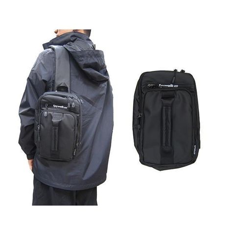 【南紡購物中心】 SPYWALK 胸前包小容量二主袋+外袋共五層USB+內線科技防水尼龍布單左右肩