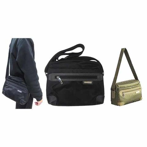 【南紡購物中心】 KAWAKSAKI 肩側包小容量主袋+外袋共四層可8吋平板電腦