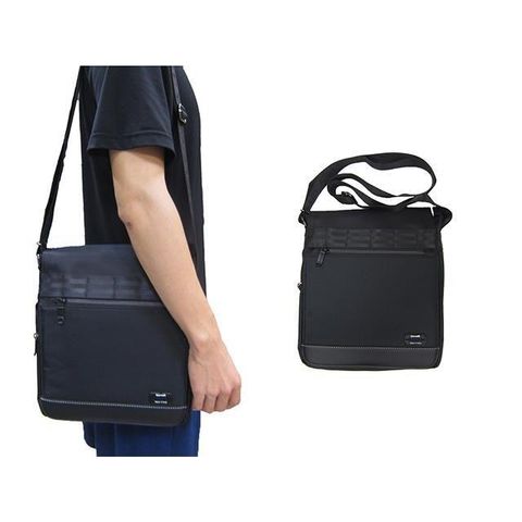 【南紡購物中心】 SPYWALK 肩側包中容量扁包主袋+外袋共五層防水尼龍布