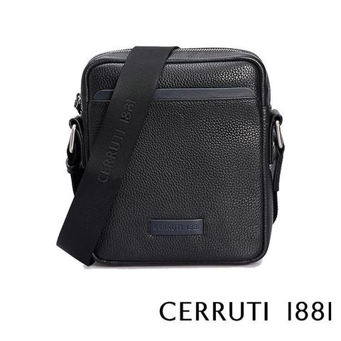 Cerruti 1881 限量2折 義大利頂級小牛皮斜背包側背包 全新專櫃展示品(5906M)