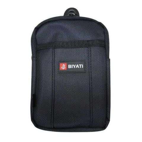 【南紡購物中心】 BIYATI 腰包5.5吋手機台灣製造穿過皮帶掛頸隨身物品外掛固定專用防水尼龍布