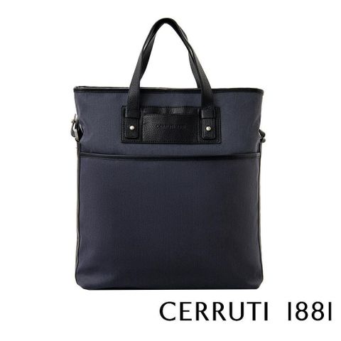 Cerruti 1881 【南紡購物中心】 限量2折 頂級肩背包手提包 全新專櫃展示品(深藍色0121T)