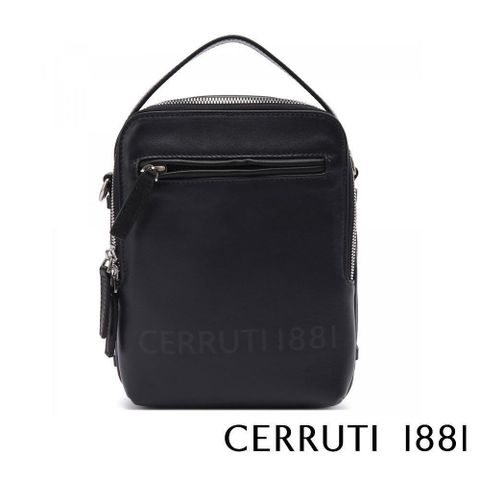 Cerruti 1881 【南紡購物中心】 限量2折 頂級小牛皮肩背包 全新專櫃展示品(深藍色5335M)