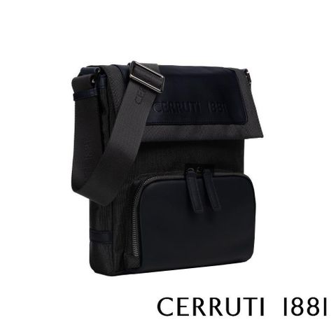 Cerruti 1881 【南紡購物中心】 限量2折 義大利頂級肩背包 全新專櫃展示品(黑色6278N)