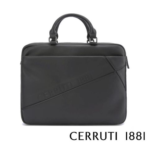 Cerruti 1881 【南紡購物中心】 限量2折 頂級義大利小牛皮公事包肩背包 全新專櫃展示品(灰色&nbsp; 6253M)