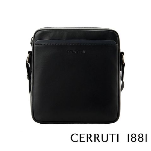 Cerruti 1881 限量2折 義大利頂級小牛皮肩背包斜背包 全新專櫃展示品(6532M)