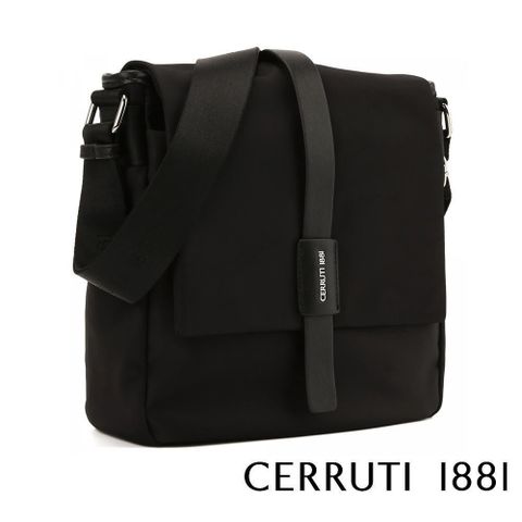 Cerruti 1881 限量2折 義大利頂級肩背包斜背包 全新專櫃展示品(黑色 6654N)