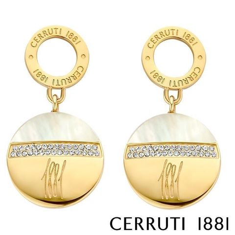 Cerruti 1881 【南紡購物中心】 限量2折 經典FRAGANCIA耳環 全新專櫃展示品(CE0202)