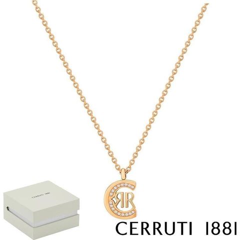 Cerruti 1881 【南紡購物中心】 限量2折 經典LOGO項鍊 全新專櫃展示品(N017SR)