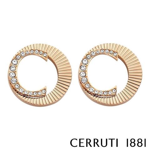 Cerruti 1881 【南紡購物中心】 限量2折 經典PLEAT耳環 全新專櫃展示品(CE1003)