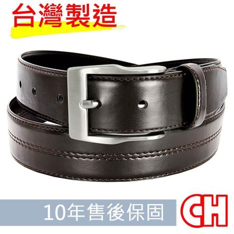 CH-BELT 銓丞皮帶 【南紡購物中心】 休閒男皮帶車中線設計男皮帶腰帶(咖)