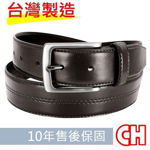 CH-BELT 銓丞皮帶 【南紡購物中心】 男士造型中線特色型男休閒男皮帶腰帶(咖)