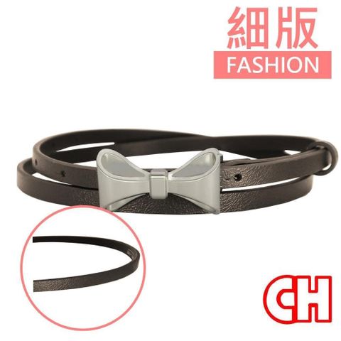 CH-BELT 銓丞皮帶 【南紡購物中心】 立體蝴蝶結百搭造型女生皮帶腰帶(咖)