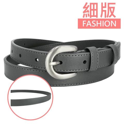 CH-BELT 銓丞皮帶 【南紡購物中心】 魅力百搭細版流行女生皮帶腰帶(灰)