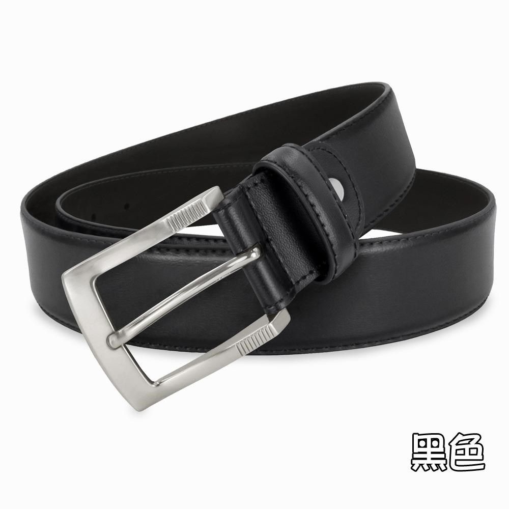 CH-BELT 銓丞皮帶 休閒皮帶 沉穩時尚 中性男皮帶腰帶(黑/咖)