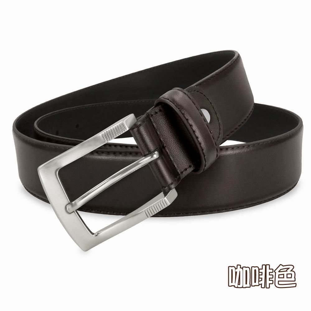 CH-BELT 銓丞皮帶 休閒皮帶 沉穩時尚 中性男皮帶腰帶(黑/咖)
