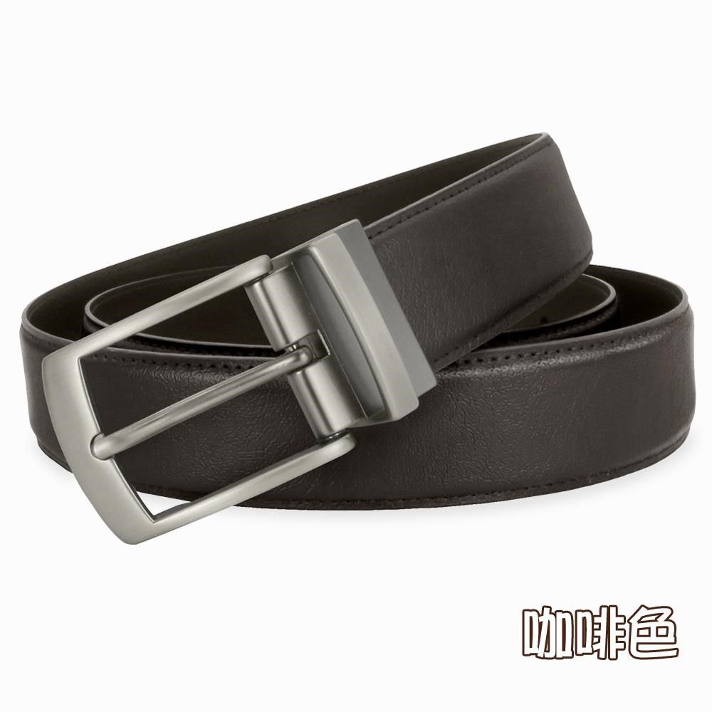 CH-BELT 銓丞皮帶 男加長皮帶 加大腰XXL 針扣夾座 男休閒皮帶(黑/咖XXL)