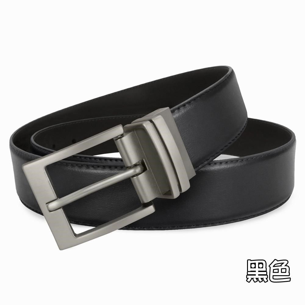 CH-BELT 銓丞皮帶 休閒皮帶 正式商務 針扣夾座 男皮帶腰帶(黑/咖)