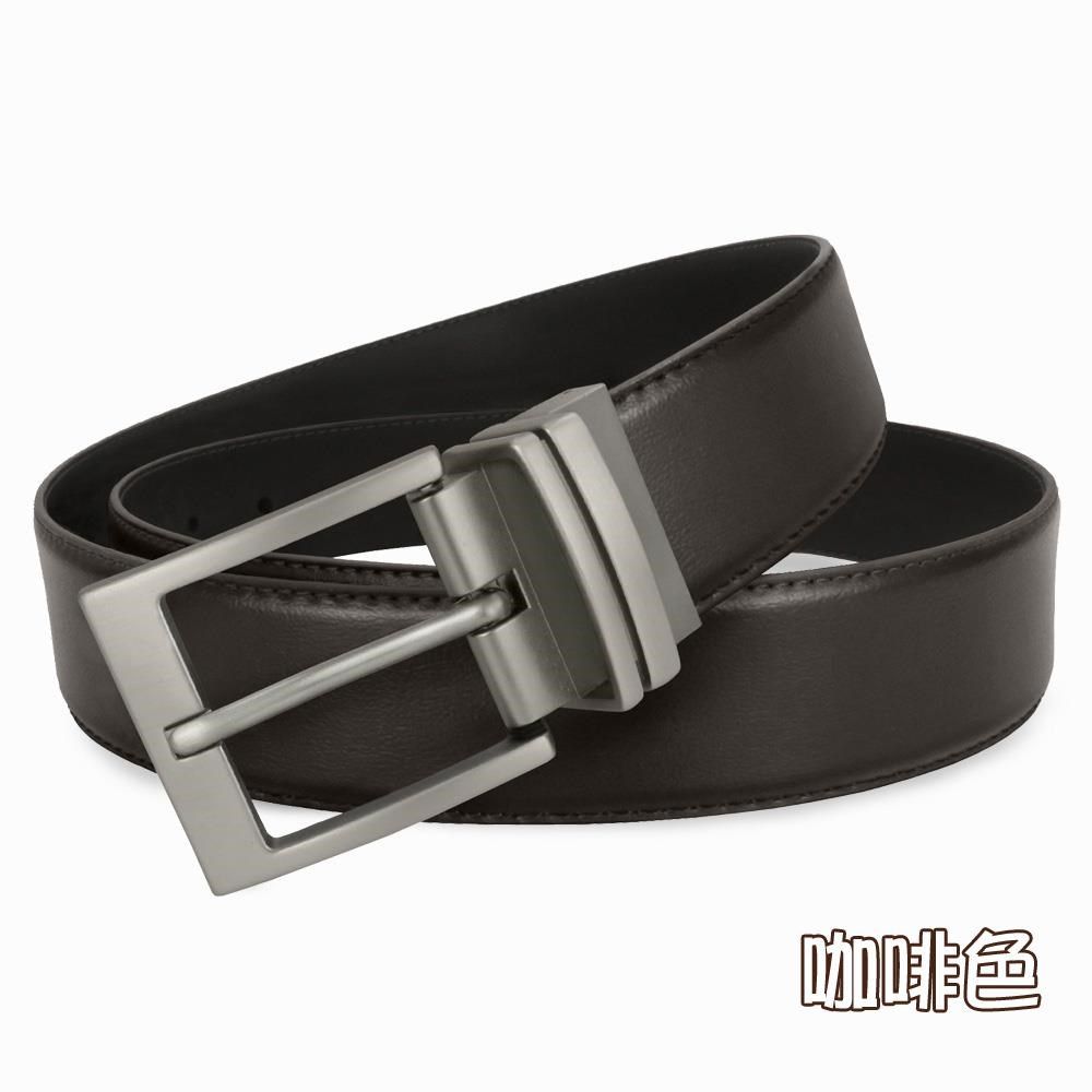 CH-BELT 銓丞皮帶 休閒皮帶 正式商務 針扣夾座 男皮帶腰帶(黑/咖)