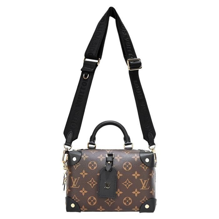 Louis Vuitton Petite Petite Malle Souple帆布復古行李箱造型斜肩背包