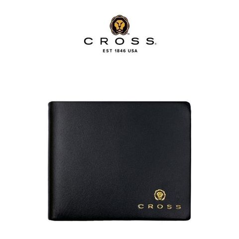 【南紡購物中心】 CROSS 限量2折 頂級義大利Squisito小牛皮4卡1零錢袋皮夾 全新專櫃展示品-黑色