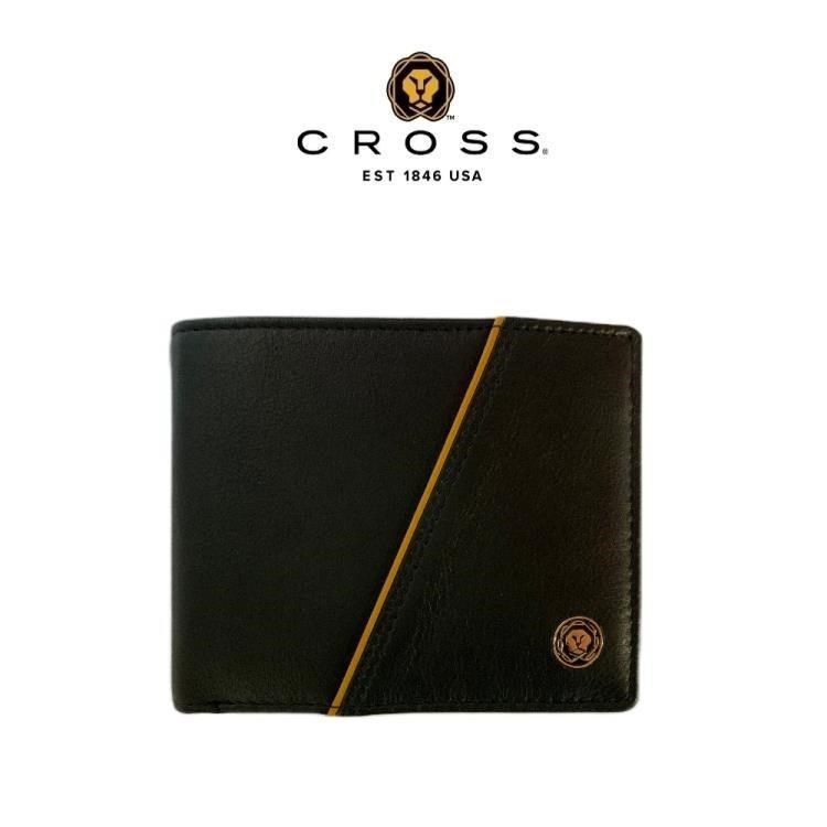 CROSS 高仕 【南紡購物中心】 限量2折 頂級NAPPA小牛皮8卡皮夾 亨利系列 全新專櫃展示品(黑色)