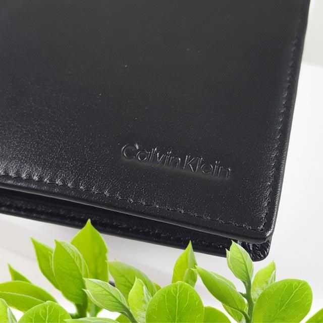 Calvin Klein CK 男皮夾 牛皮夾 零錢袋+鑰匙圈套組 品牌盒裝+提袋 黑零